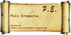 Polz Erneszta névjegykártya